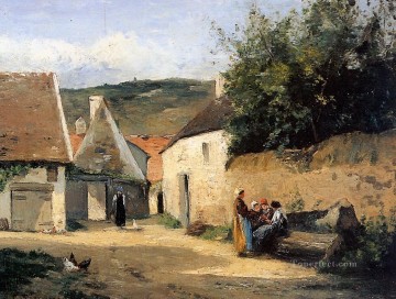 Jacob Coin de Village Camille Pissarro Pinturas al óleo